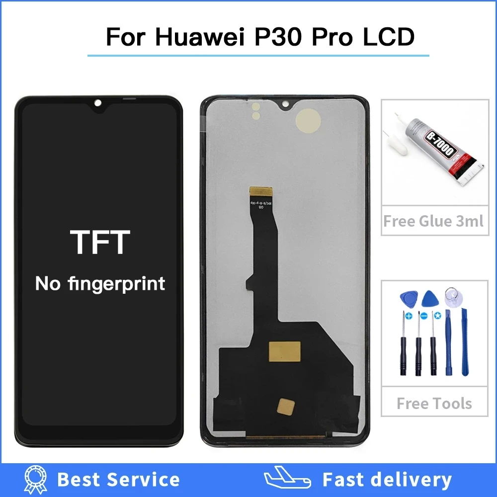 6.47 "SCHERMO AMOLED Display Originale Per Huawei P30 Pro P30Pro Display LCD Touch Screen Digitizer Assembly VOG-L29 VOG-L09 VOG-L04 LCD