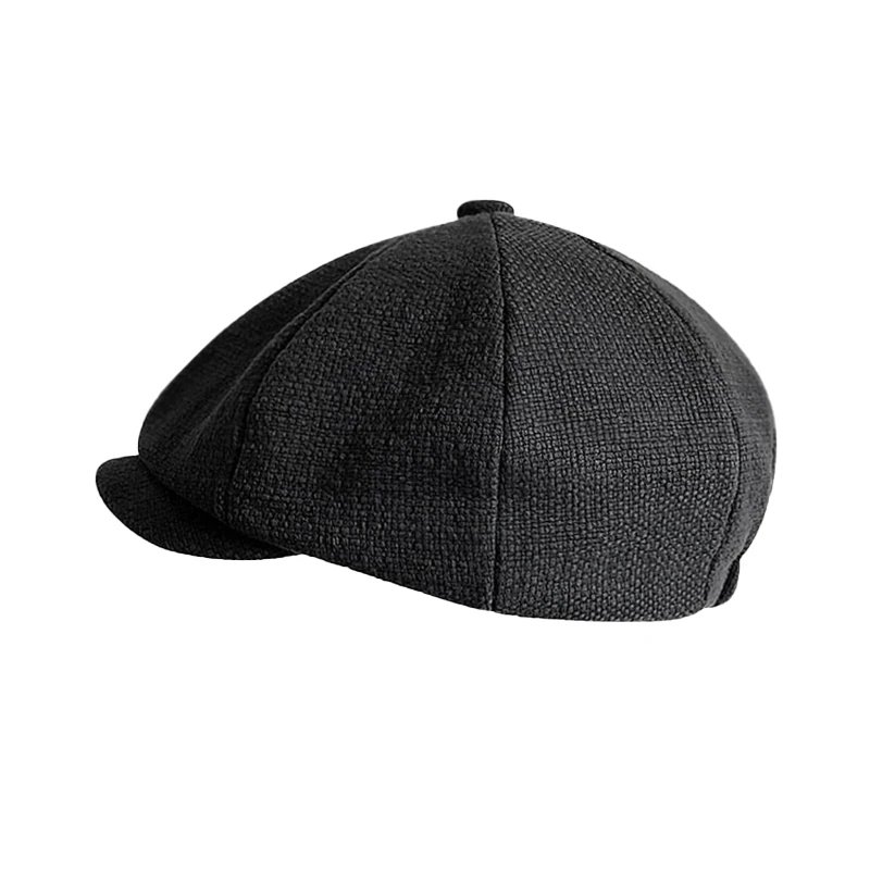 

2021 New Unisex Cotton Gatsby Cap Spring Autumn Men Vintage Beret Black Mens Ladies Flat 8 Panel Baker Boy Newsboy Hat BLM312