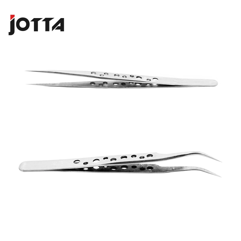 Electronics Industrial Tweezers Anti-static Curved Straight Tip Precision Stainless Forceps Phone Repair Hand Tools Sets