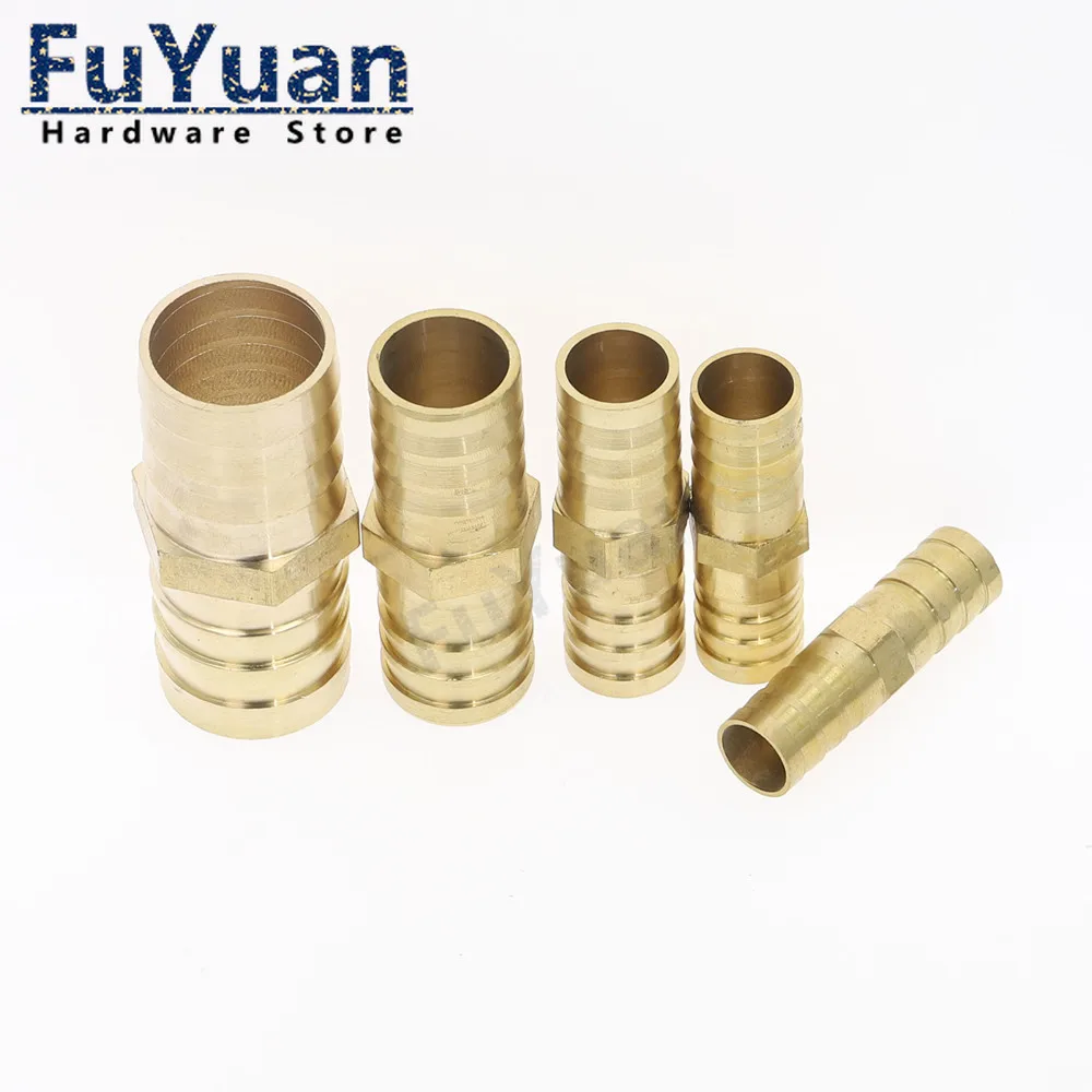 Brass Straight Hose Pipe Fitting Equal Barb 4mm 6mm 8mm 10mm 12mm 14mm 19mm Gas Copper Barbed Coupler Connector Adapter