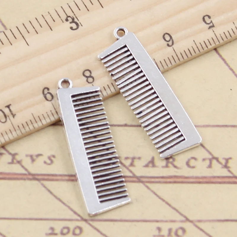 10pcs Charms Comb 32x10mm Tibetan Silver Color Pendants Antique Jewelry Making DIY Handmade Craft