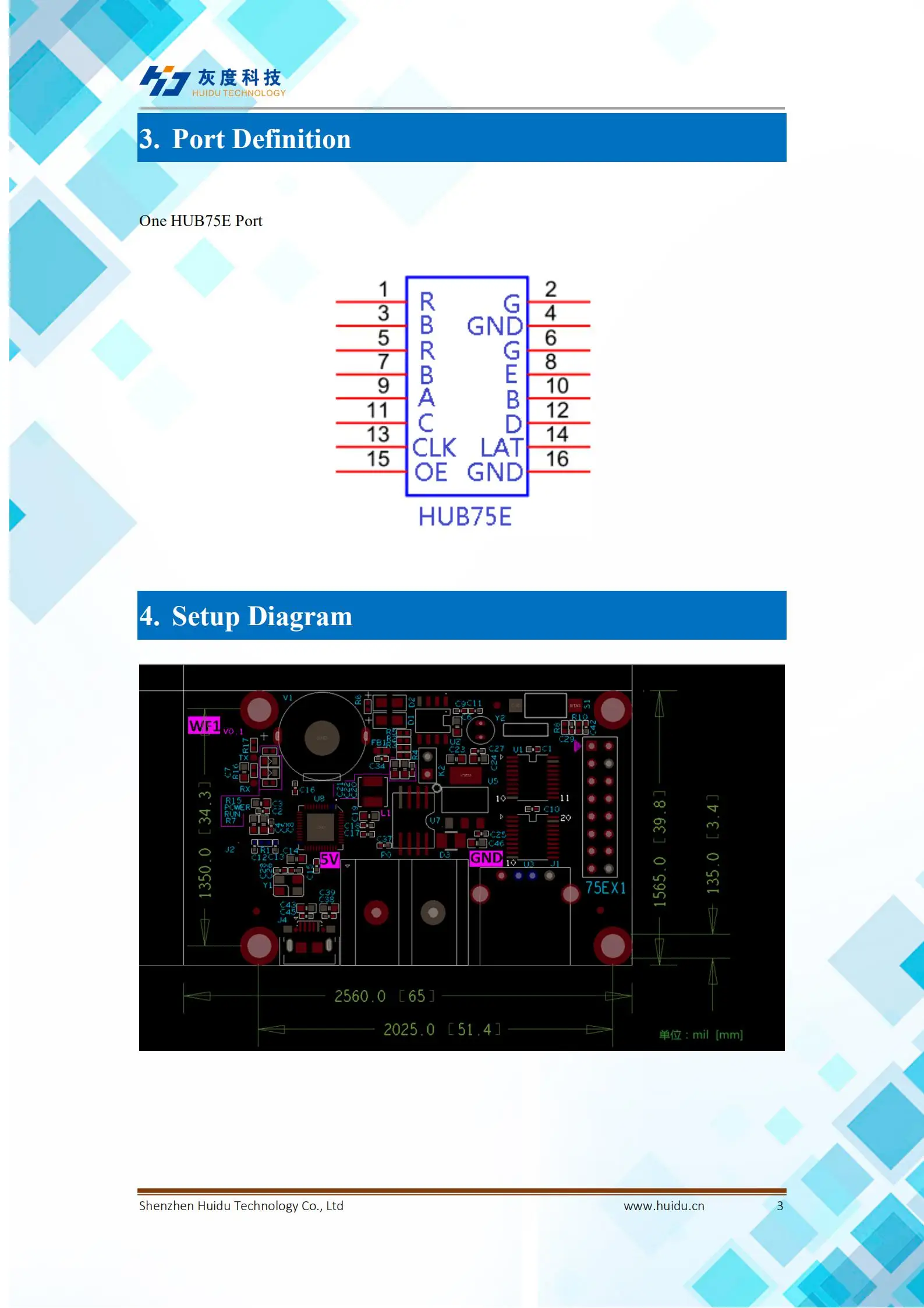 HD-WF1 Asynchronous Door Lintel 1xHUB75 RGB Seven Color Small LED Display WIFI Control Card