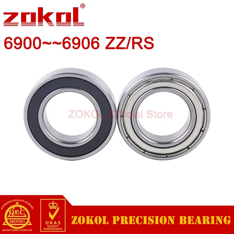 ZOKOL 6900 69016902 6903 6904 6905 6906 ZZ 2RS Thin Wall Deep Groove Ball Bearings