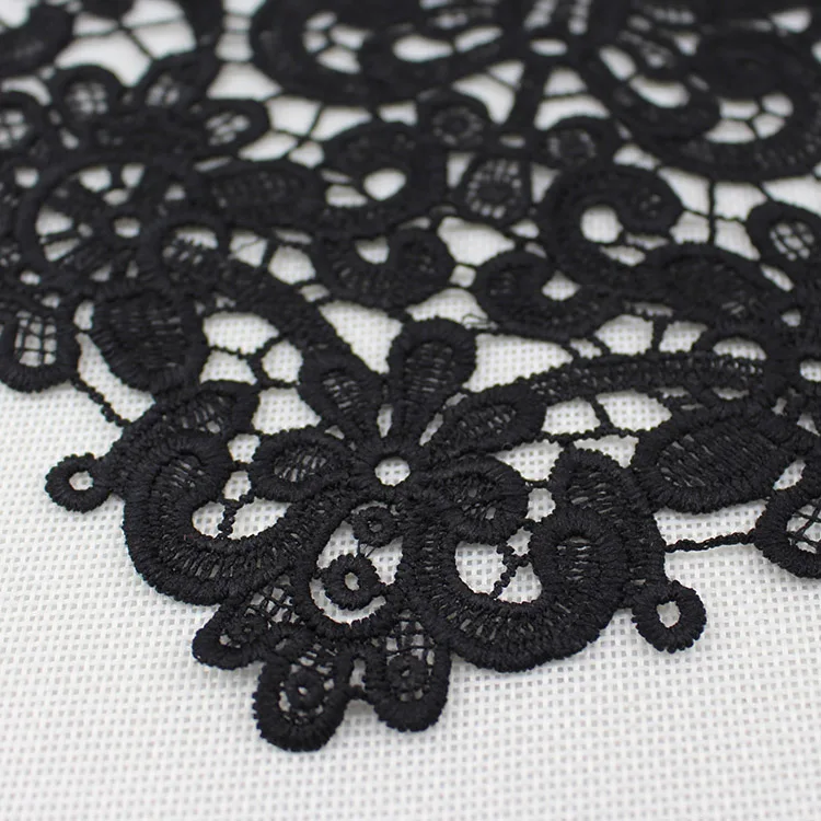 2 yards - 3 yards / lot Free shipping 25cm wide black white water soluble lace garment accessories diy manual lace CA78