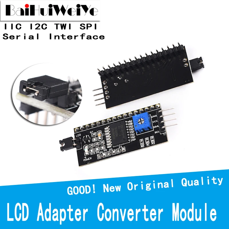 Iic I2c Twi Spi Seriële Interface Board Poort 1602 2004 Lcd Lcd1602 Adapter Plaat Lcd Adapter Converter Module Pcf8574