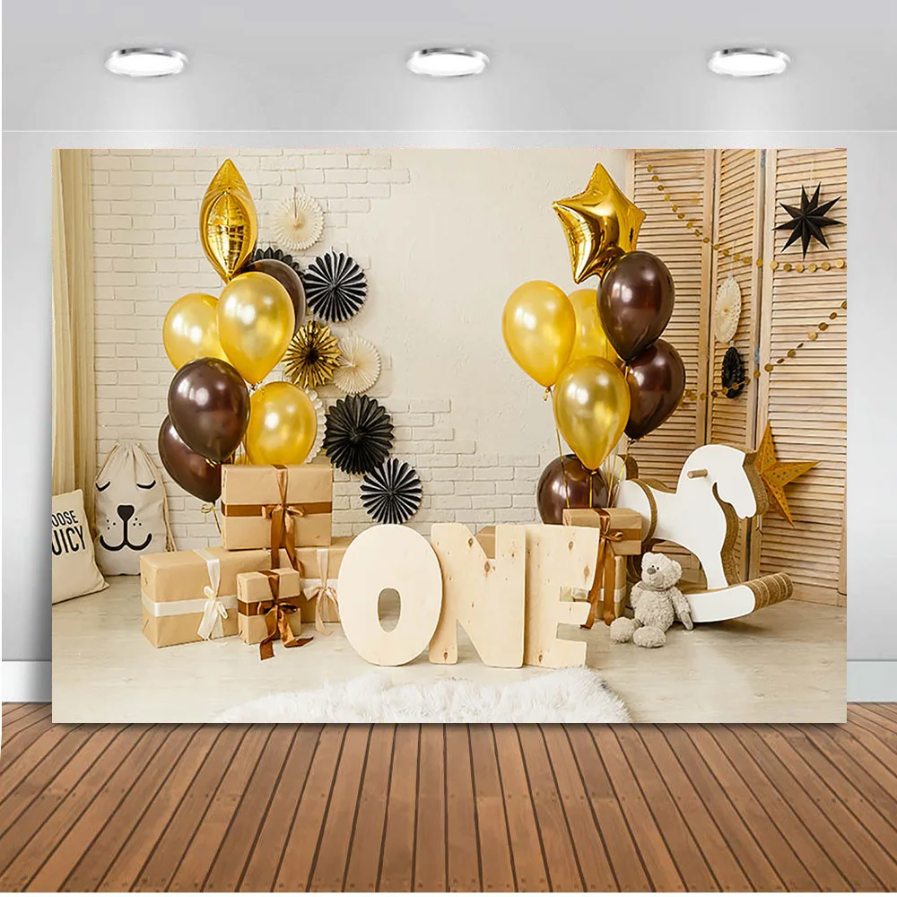 Mocsicka Photography Backdrops Balloons Party Decorations Photo Shoot Children Newborn 1st Birthday Backgrounds Photocall Studio