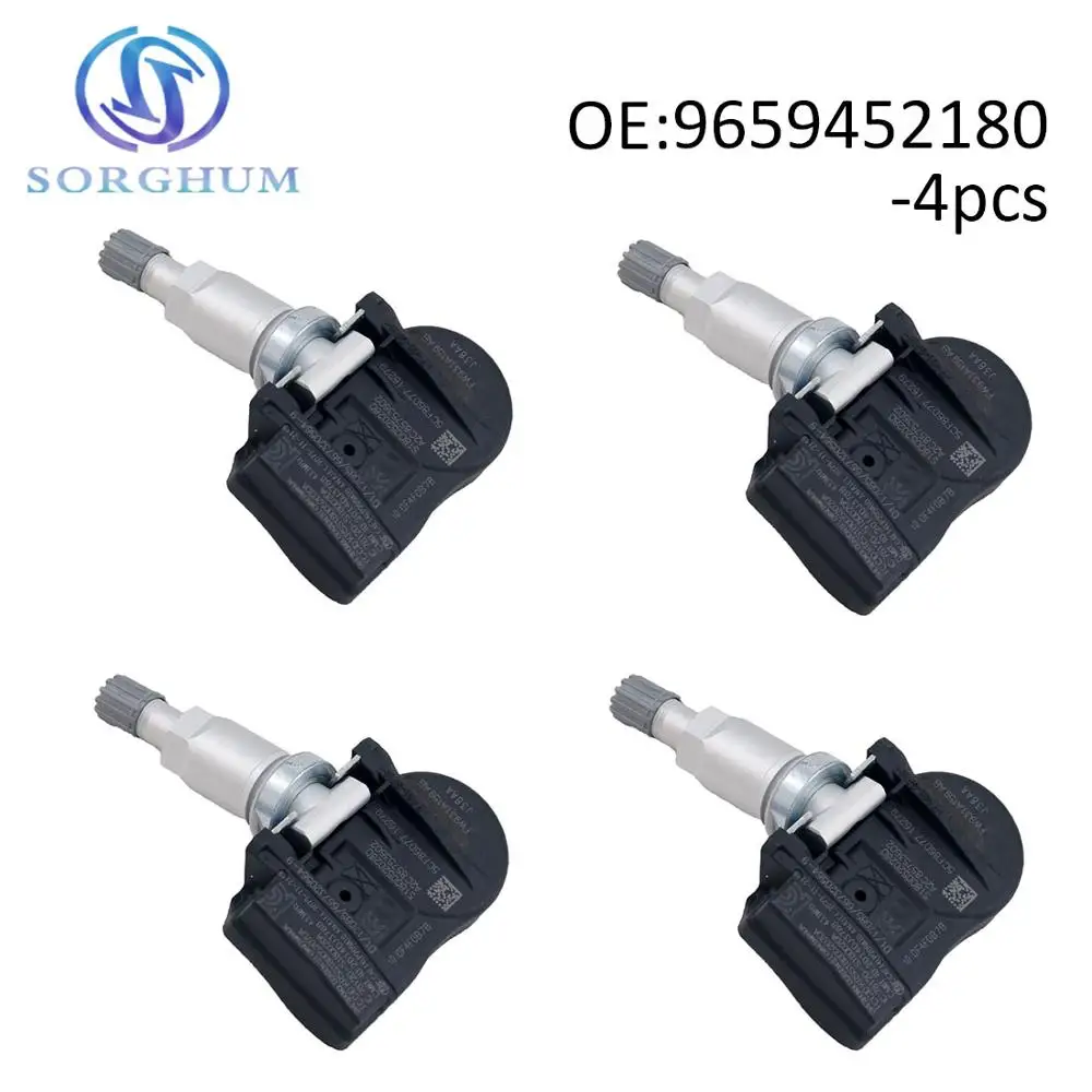 

4pcs 9659452180 TPMS Tyre Pressure Sensor For Peugeot 207 208 307 407 408 508 607 807 1007 2008 433MHz FW931A159AB