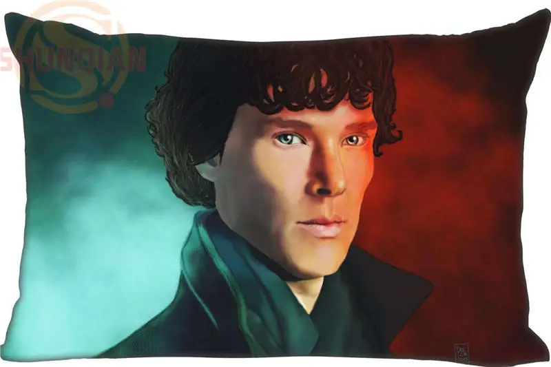 Custom Pillowcase BBC Sherlock rectangle Zipper Pillow Throw Pillow Case Cover 45x35cm(One Side) Printed