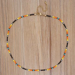 Go2BoHo Western Tribal Choker Dainty Necklaces Multi Color Miyuki Seed Beads Necklace for Women Neck Chain Native Boho Jewelry