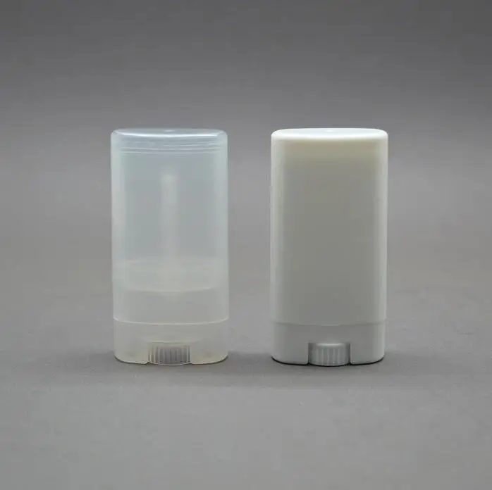 2600pcs 15ml Clear/white Deodorant Container Lotion Bar Oval Twist Tube Round Lip Balm Tube Wholesale