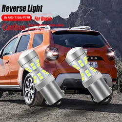 2pcs Canbus Error Free LED Reverse Light Bulbs Backup Lamp P21W BA15S 1156 For Dacia Dokker Duster Lodgy Logan Sandero 2008-2017