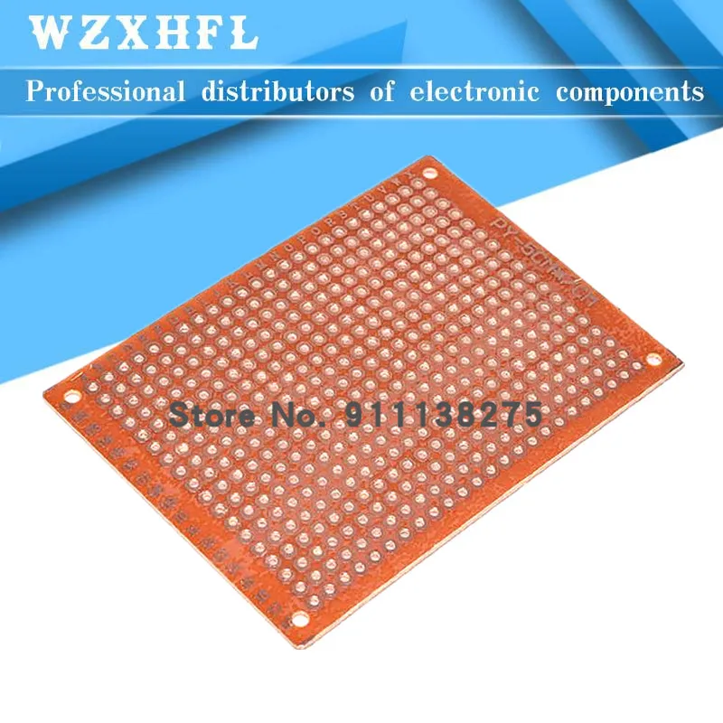 5pcs 5x7 5*7cm Single Side Prototype PCB Universal Board Experimental Bakelite Copper Plate Circuirt Board yellow