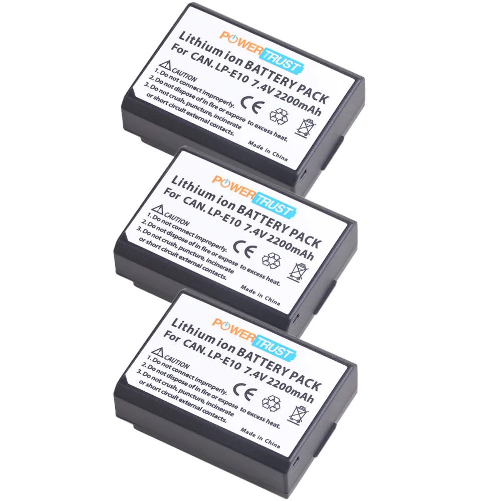 2200mAh LP-E10 LP E10 LPE10 Battery for Canon Rebel T3 T5 T6 KISS X50 X70 EOS 1100D 1200D 1300D 2000D 4000D Camera