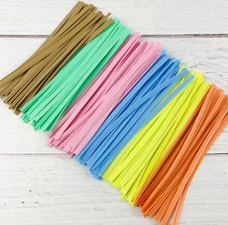 200Pcs Metallic Twist Wire Ties Candy Lollipop Wrapping Baking Cello Gift Bags Sealing Binding Wire Wedding Party Decor 0.4*10cm