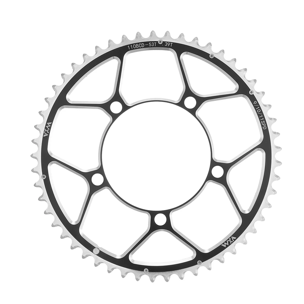 VXM rowerowa podwójna tarcza 110BCD 34T 50T 36T 52T 39T 53T rower szosowy korba jazda tarcza aluminiowa koło łańcuchowe rower składany dysk