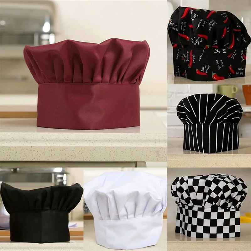 Comfortable New Cook Adjustable Men Kitchen Baker Chef Elastic Cap Hat Catering Dropshipping