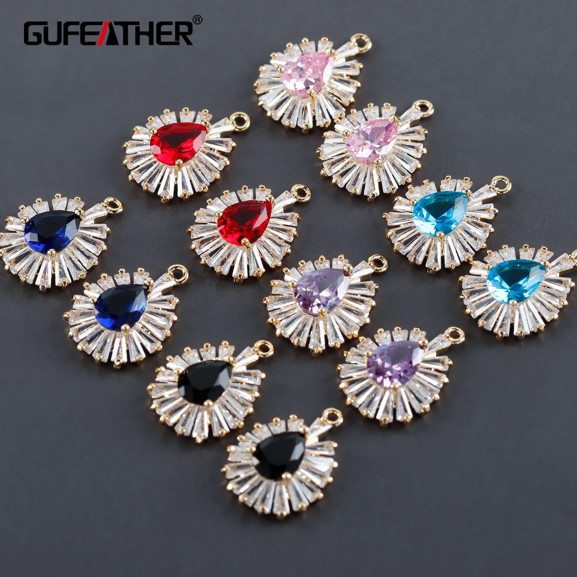 

GUFEATHER M668,jewelry accessories,pass REACH,nickel free,18k gold plated,copper,zircons,diy earrings,jewelry making,6pcs/lot