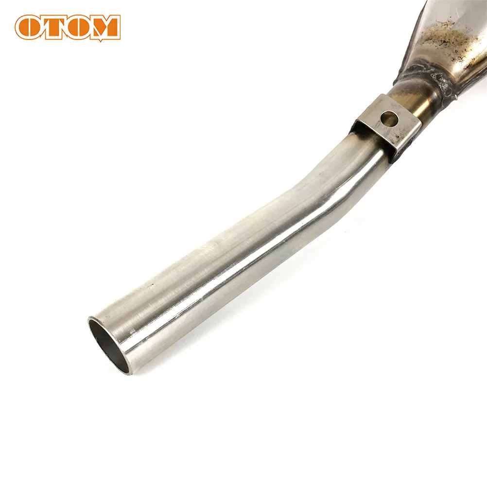 OTOM Motorcycle Exhaust Front Section Muffler Steel Engine Outlet Expansion Chamber For KTM SX XC 85 105 Motocross Pit Dirt Bike