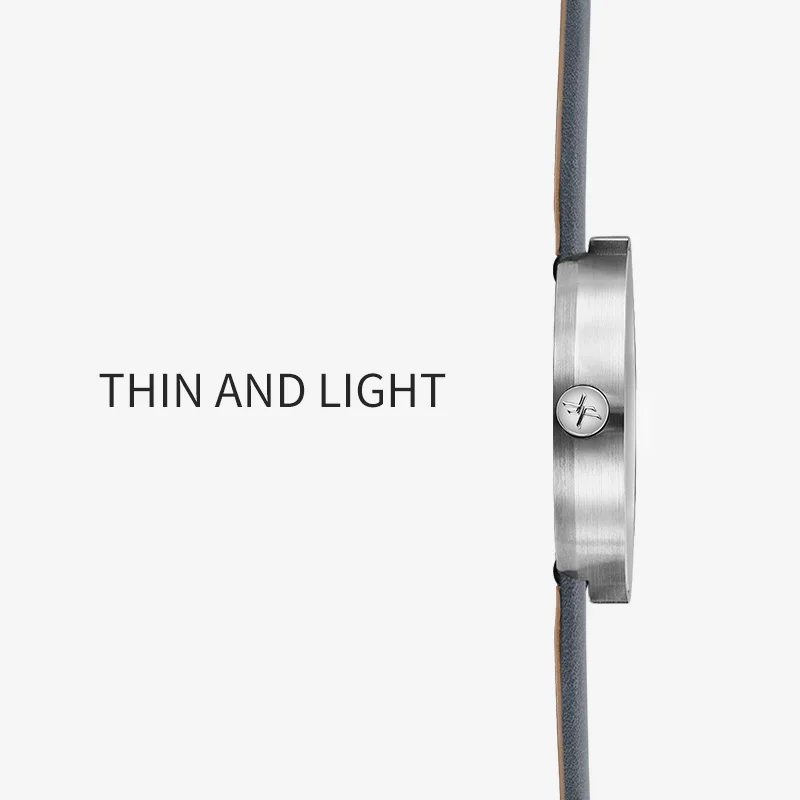 Fantor Brand Simple Casual Men Thin Minimalist Luxury Quartz Movement Leather Wrist Watch
