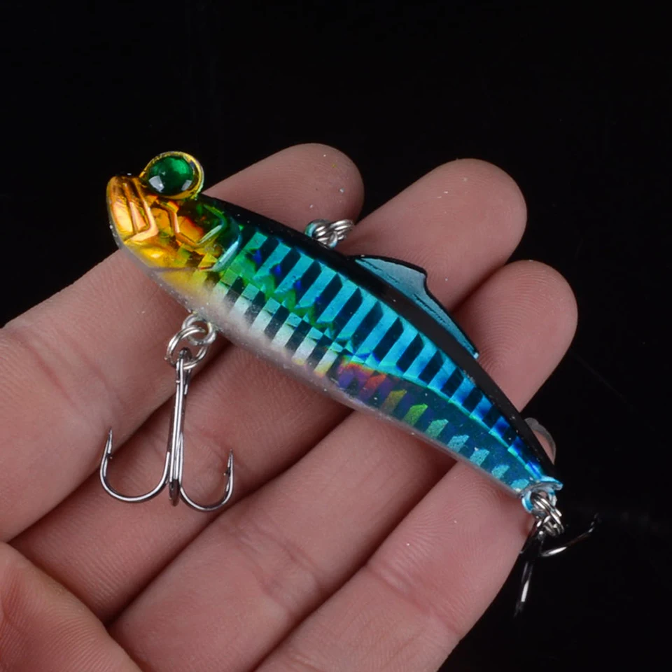 1 pcs 6.7cm/12g Artificial Bait Popper VIB Fishing Lure lead inside Hard Bait Diving Pesca Bait Sea Fishing Tackle 3D Eyes