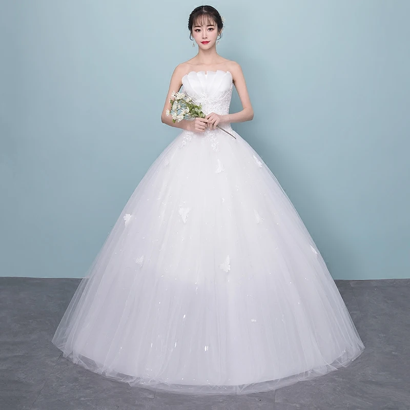 EZKUNTZA Đầm Vestido De Novia Áo Cưới Năm 2022 Mới Dây Ren Hoa Phối Ren Công Chúa Bầu Plus Kích Thước Mỏng Tùy Chỉnh làm Từ