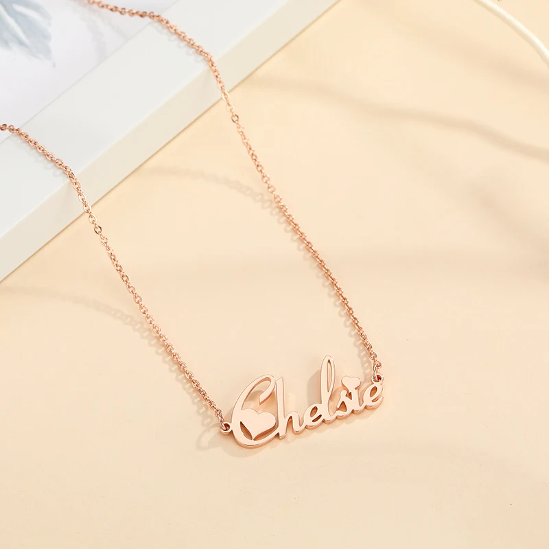 DODOAI Custom Necklaces Personalized Logo Name Necklaces Jewelry Personality Letter Choker Necklaces with Name for Women Girls