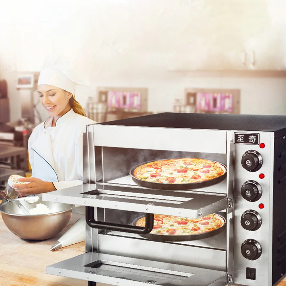 Electric oven double layer bread pizza tart chicken wings baking oven two layers