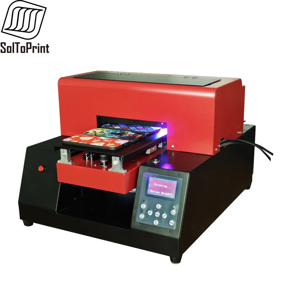 SolToPrint Automatic A4 UV Flatbed Printer Printing Machine for Pen, Golf Ball, PVC Card, Phone Case