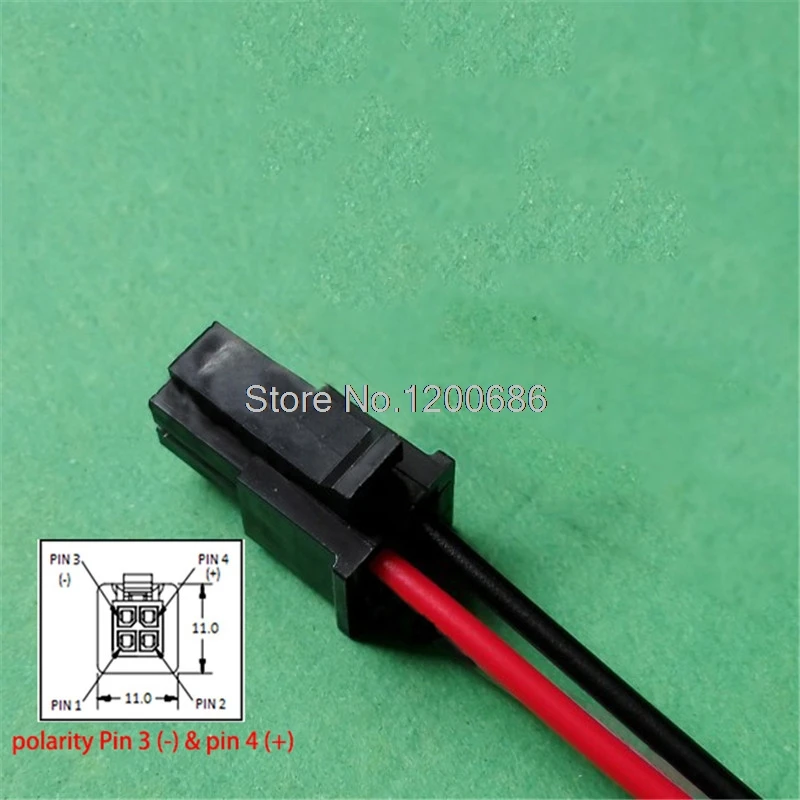 

20CM 50CM 22AWG Molex P/N 43025-0400 4 Pin Molex Micro-Fit 3.0 wire harness cable and the polarity Pin 3 (-) pin 4 (+)