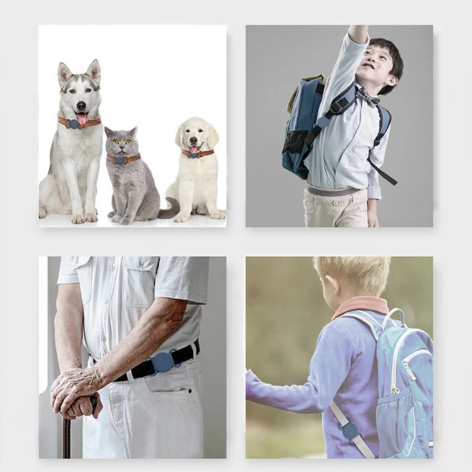 3Pcs Airtag Holder + 3set Screen Film Pet collare custodia protettiva in Silicone per Apple Airtag GPS Finder Dog Cat Collar Loop