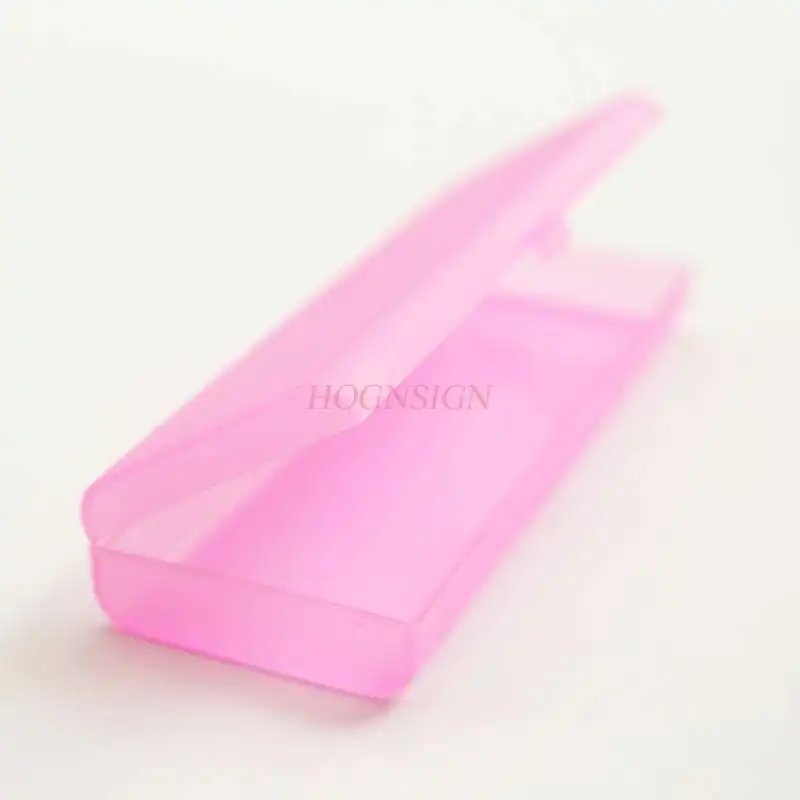 Simple Transparent Matte PP Stationery Box Candy Color Pencil Case