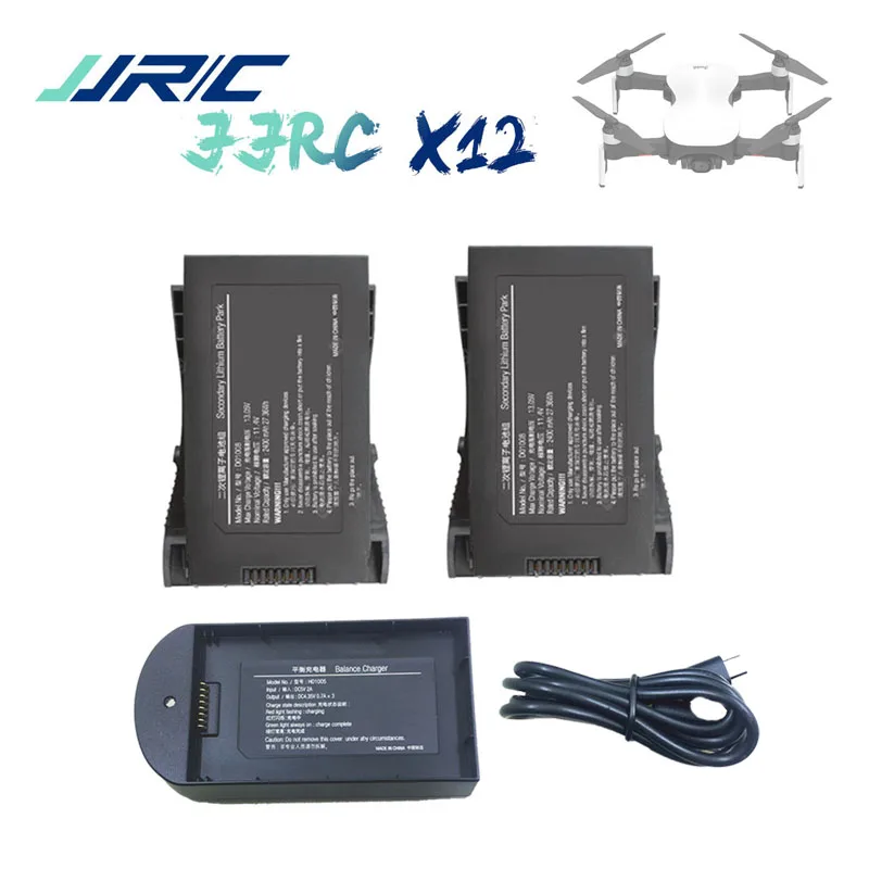 

Original X12 EX4 11.4V 2400mAh LiPo Battery for JJRC X12 5G WiFi FPV RC GPS Drone Spare parts Accessories