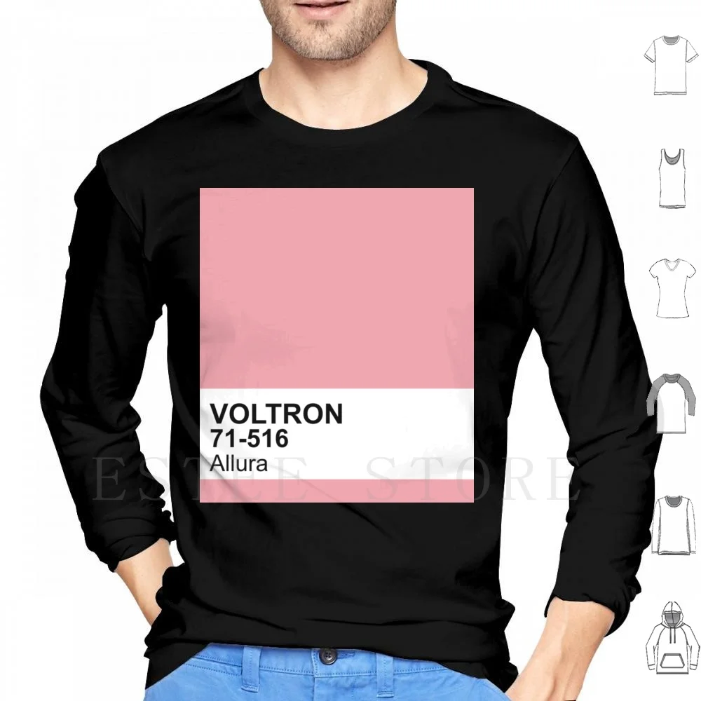 Allura Pantone Hoodie Long Sleeve Voltron Legendary Cartoon 80s Vld Lance Keith Hunk Pidge Shiro Allure Garrison Space