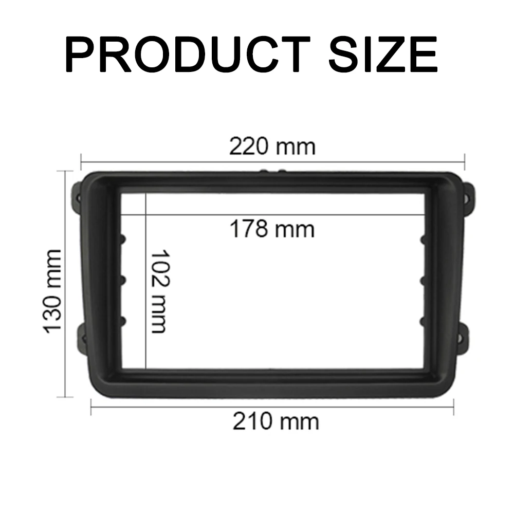Radio Fascia for VW Touran Caddy Jetta Golf Passat SKODA Fabia Octavia Seat Leon Stereo Panel Trim Kit DVD Frame