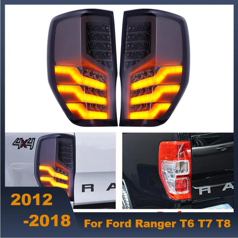 

High Quality Car LED Tail Light Taillights Rear Lights Raptor Style Fit For Ford Ranger T6 T7 T8 Pickup 2012-2018