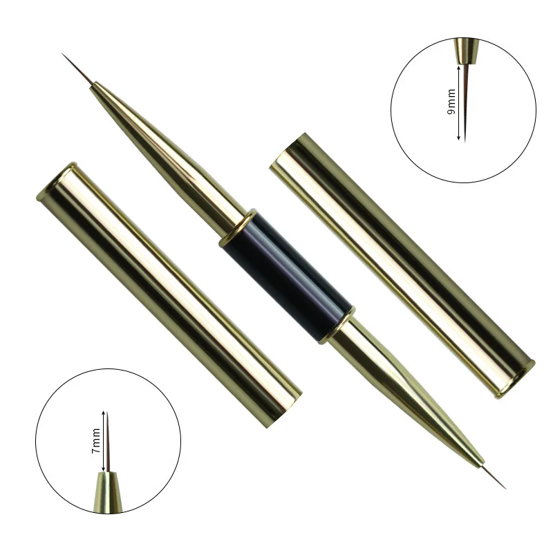 Dual End Nail Art Streifen Linien Liner DIY Malerei Pinsel Flüssiges Pulver Acryl UV GEL Extension Builder Französisch Zeichnung Stift