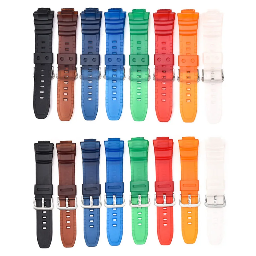 Resin Watch Strap Bracelet for Casio MCW-100H 110H WV-200 AE-2000 2100 W-S220 HDD-S100 Watch Band TPU Rubber Wristband Belt