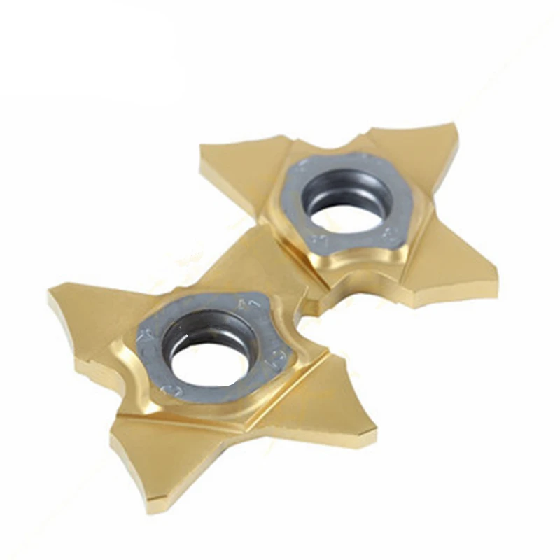CNC 카바이드 인서트, 더 단단한 4 각 별 그루브 블레이드, 사용자 정의 가능, TQJ27-2.22, 2.0, 1.0, 0.5, 1.5