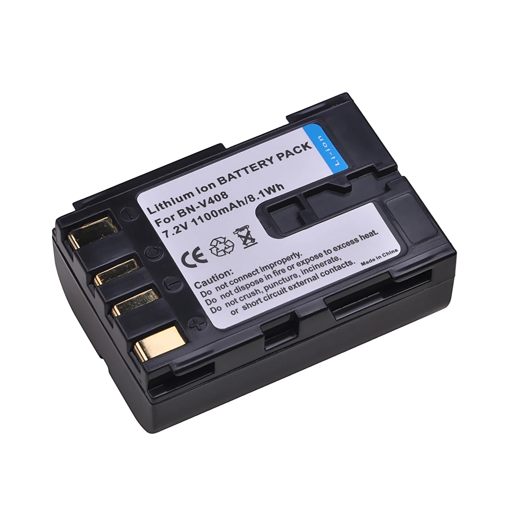 1100mAh BN-V408 BN V408 V408U Battery for JVC BNV408  D70EK D70U D70US D72 D72U D72US D73 D73US D90 D90K D90US Camcorder