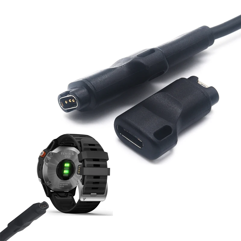 Кабель-Переходник USB Type-C для Garmin Fenix 5/5S/5X/6/6S/6X, для плавающих 2/2S SQ Vivoactive 4/4s/3 945 935 645 245