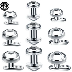 10Pcs/20Pcs/50Pcs G23 Titanium Micro Dermal Top Base Set Skin Diver Micro Dermal Jewelry Surface Barbell Piercings Body Jewelry
