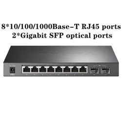 TP-LINK switch Full Gigabit Cloud Management Switch TL-SG2210 8*10/100/1000Base-T RJ45 2*Gigabit SFP optical ports APP Web VLAN