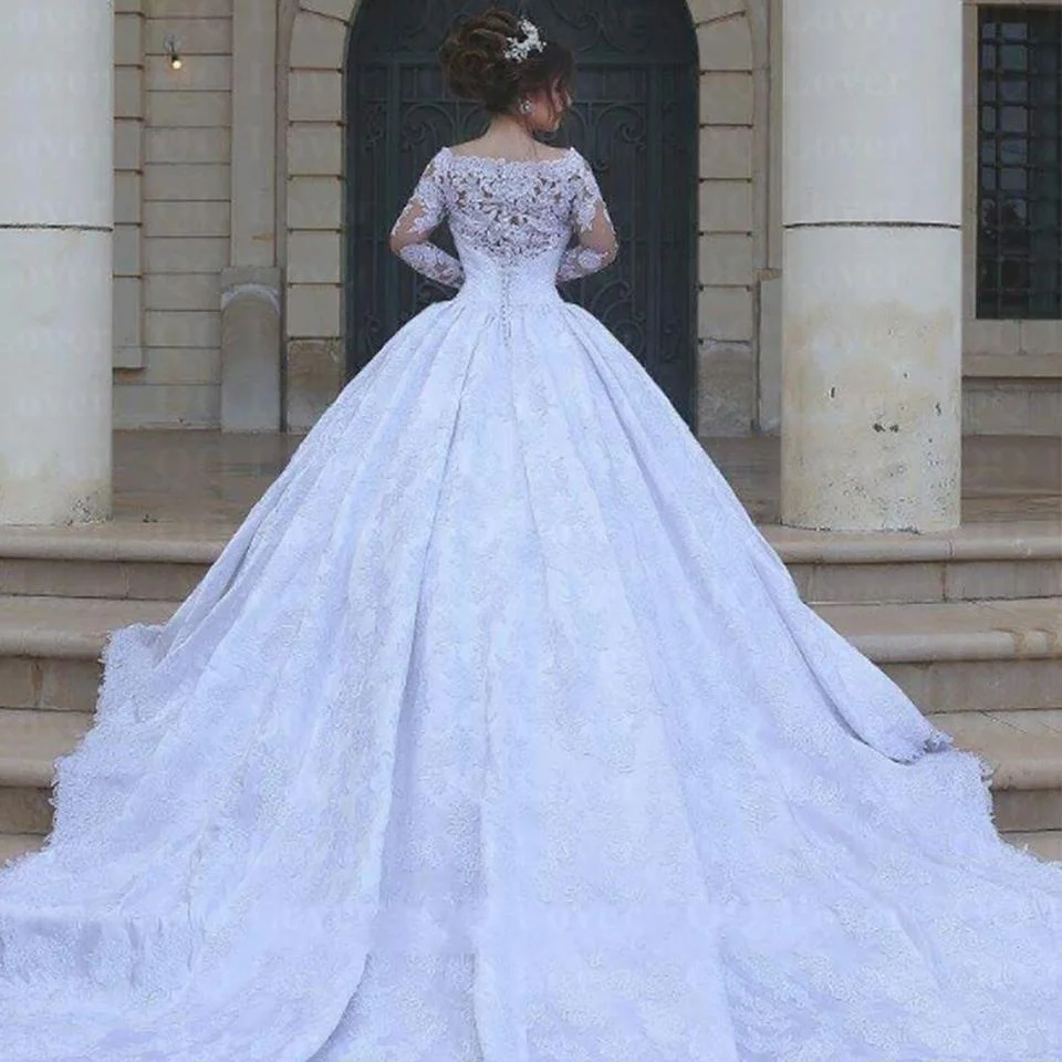 

New African Mermaid Wedding Dress 2025 Customized Sheer Train Saudi Arabia Bridal Gown Wedding Gowns