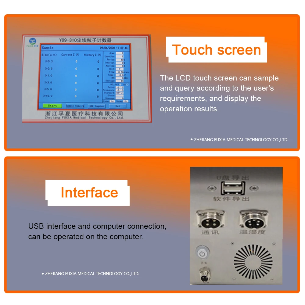 Sugold 28.3L/Min Touch Screen Laser Airborne Particle Counter Met Lage Prijs