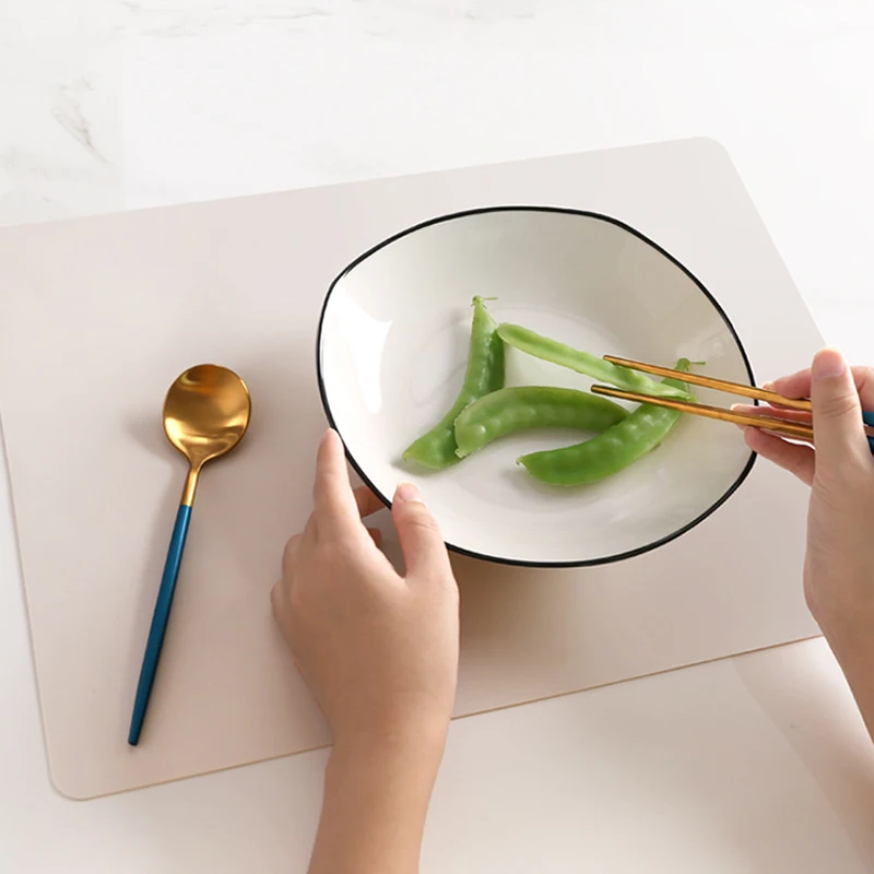 NEW Silicone Waterproof Placemat Table Mat Heat Insulation Anti-skidding Washable Durable For Kitchen Dining