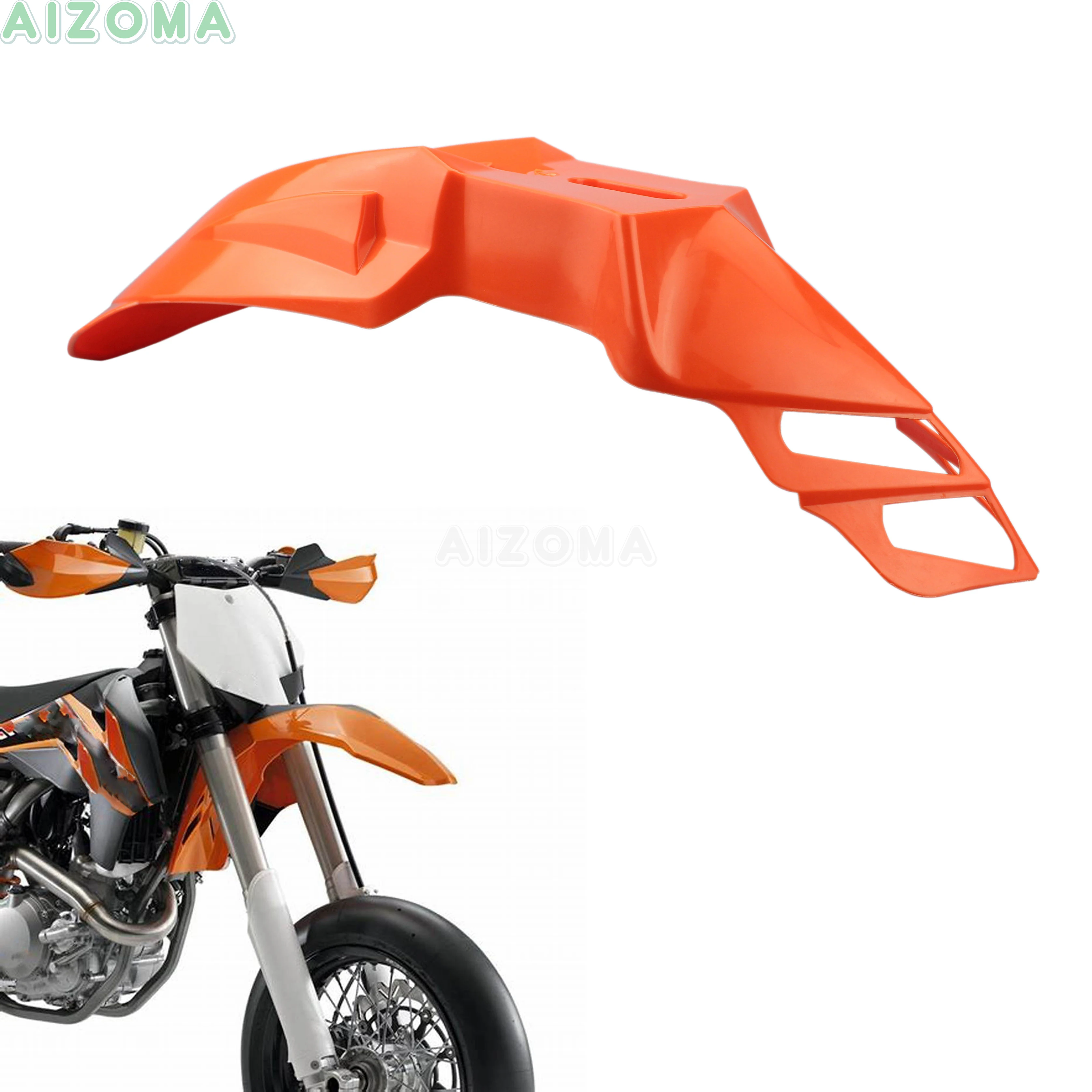 Orange Supermoto Dual Sport Motocross ABS Fender Enduro MX Universal Protective Front Mudguards For SX/XC/EXC/SXF/XCF/SMR