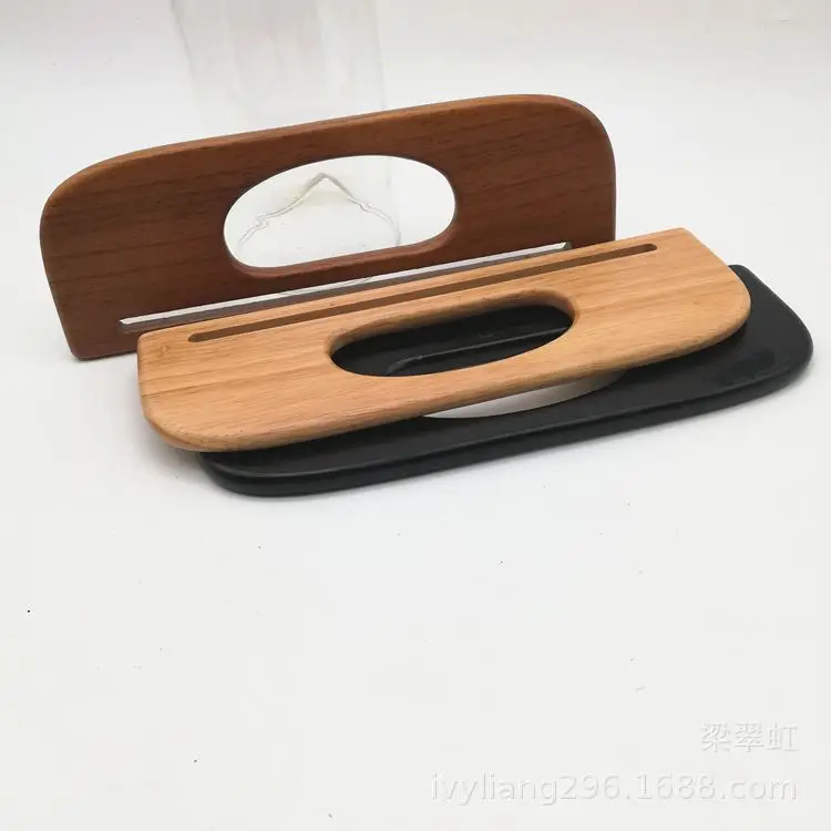 Suministro de fábrica de 30x9,5 CM, piezas de mango de bolso de madera maciza Rectangular de Color Natural, accesorios de bolso, marco de monedero de madera Obag