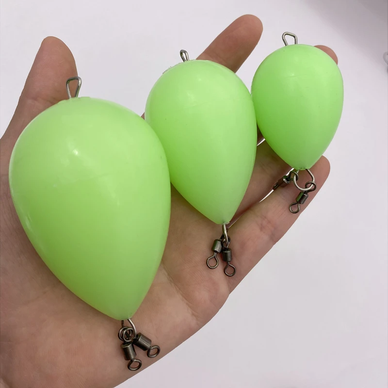 5Pcs*Night Fishing Luminous Egg Float Upward lUMINOUS Bobber Float Fishing Float Help Thrower Long-distance Casting Bait