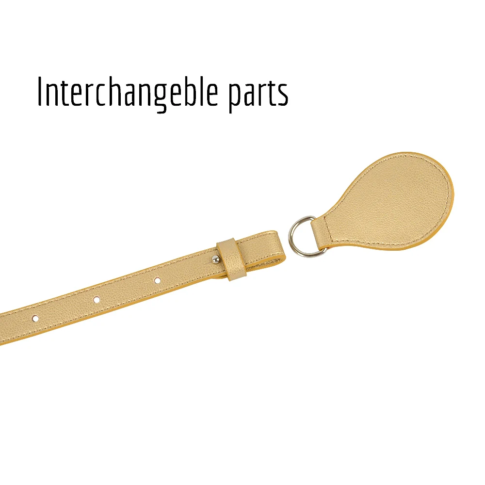 2022 New Bidirectional Adjustable Length Flat Leather Belt Handles with Drops for Obag Basket City Chic Women Handbag O Bag