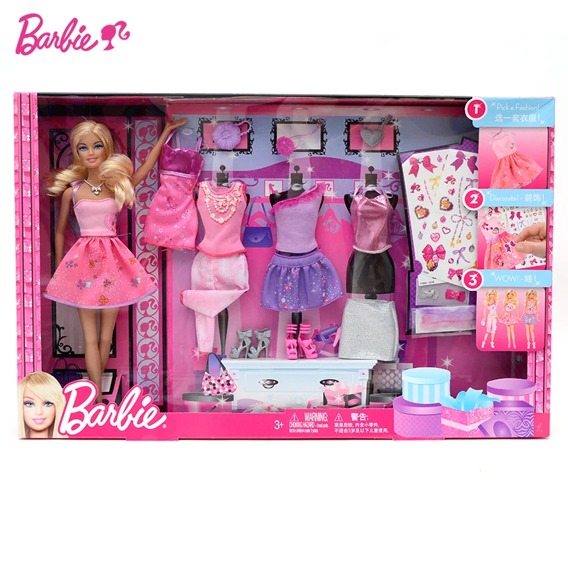 Original Barbie  Doll Toys Princess Designer Fashion Combo  Girll  Clothes Dress toys For children Baby Girls